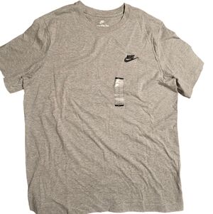 Nike Large Men's Heather Gray Short Sleeve Tee Dri Fit New With Tags